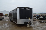 5515-  26' HAULMARK 14000 LB. ENCLOSED TRAILER W/RAMP DOOR, HAS TITLE, INCLUDES WINCH, TIEDOWNS AND