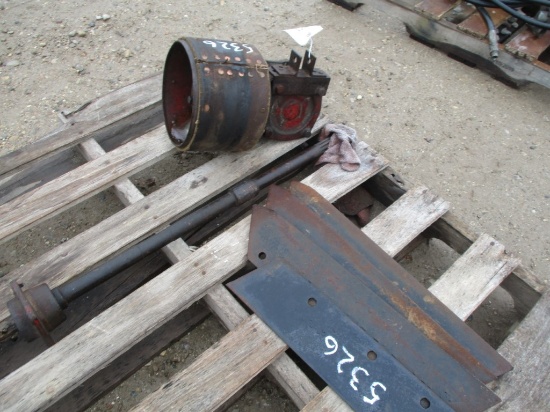 5326-PALLET OF PLOW AND TRACTOR PARTS