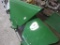 2823-SET OF JD 2 CYLINDER DELUXE FENDERS W/ BRACKETS, NICELY REPAINTED CONDITION