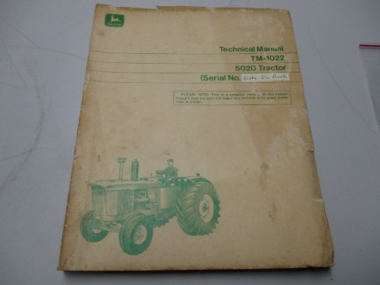JD TECH MANUAL, JD 5020 #TM1022 (25,000 AND UP)