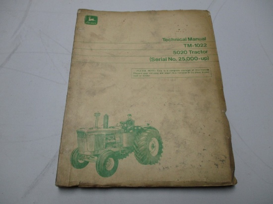 JD TECH MANUAL #TM1022 (25,000 AND UP)