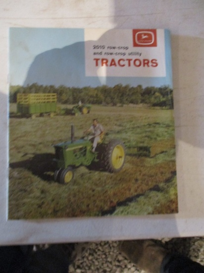 86598- 1962 JD 2010 ROW CROP AND ROW CROP UTILITY TRACTORS FOLD OUT SHOWS ACCESSORIES LIKE IMPLEMENT