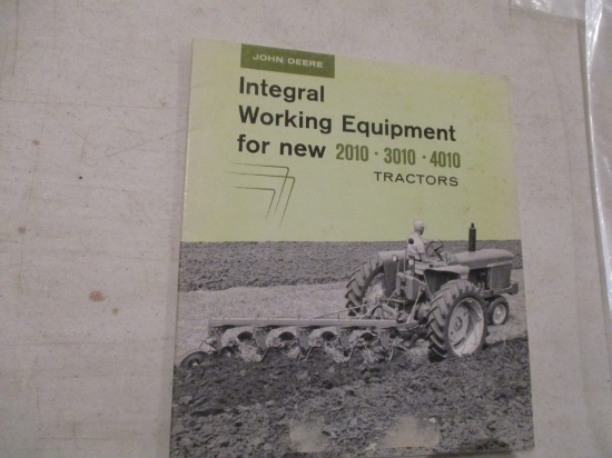 86606- 1960 JD INTEGRAL WORKING EQUIPMENT FOR NEW 2010, 3010, 4010 TRACTORS