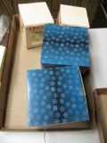 BOX OF MISC , ORNAMENTS, SNOW GLOBES