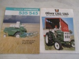 86466-  2 PAMPHLETS OLIVER 1265/1365 TRACTORS ROW CROP UTILITY AND FOUR-WHEEL-DRIVE