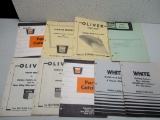 (9) MISC OLIVER/WHITE PLOW AND IMPLEMENT MANUALS