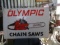 91511-OLYMPIC CHAIN SAW METAL SIGN