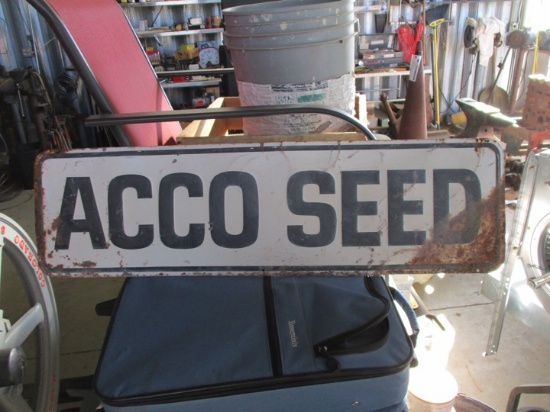 91510-ACCO SEED METAL SIGN