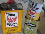 14150-MM AND CASE OIL CANS