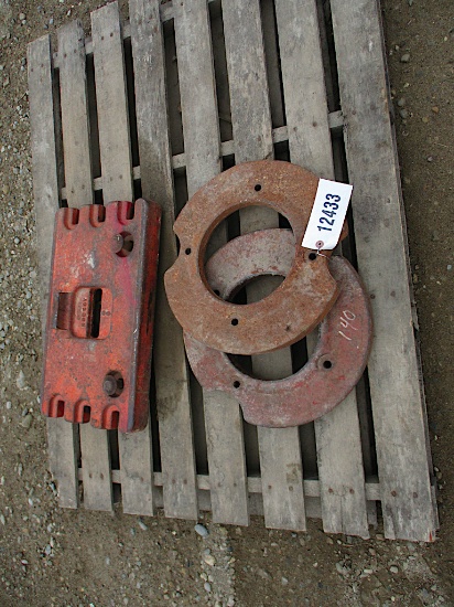 12433-PAIR OF WHEEL WEIGHTS AND FRONT WEIGHT