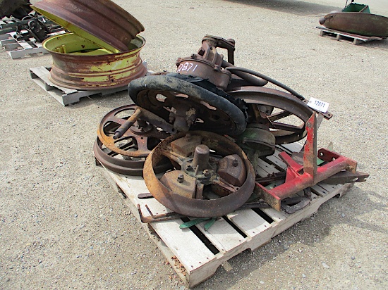 12871-PALLET OF MISC STEEL WHEELS