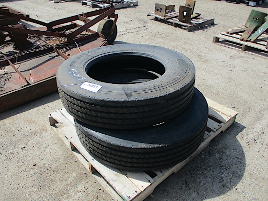 13019-PAIR OF 255/80-22.5 TIRES