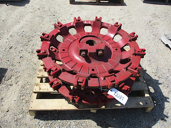 13391-PAIR OF IH CAST CENTERS