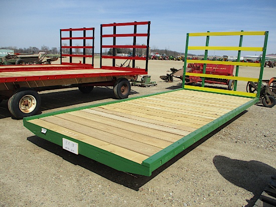 13435-18'L X 8'W WHITE OAK FLAT RACK W/ STANDARD