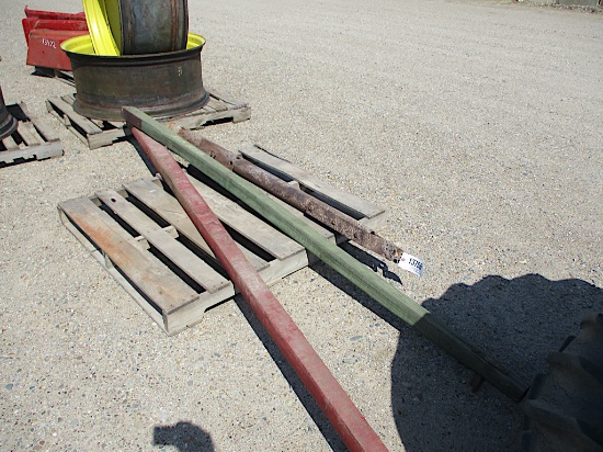 13766-(3) WOODEN WAGON TONGUES