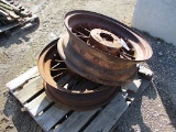 10662- PAIR ROUND SPOKE RIMS