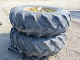 11687-PAIR OF JD TIRES AND RIMS