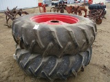 12340-PAIR OF 18.4-38 TIRES AND RIMS