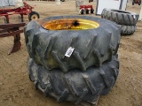 12359-PAIR OF 18.4-34 TIRES AND RIMS