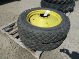 13296-PAIR OF 9.5-24 TURF TIRES AND WHEELS