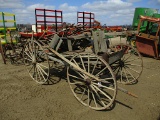 13836-WOOD WHEELED WAGON, INCOMPLETE