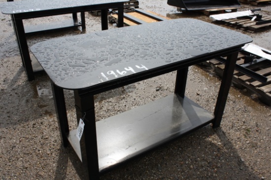 19644- 57"X29" STEEL WORK BENCH