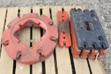 16431-(4) CASE FRONT SLAB WEIGHTS, PAIR OF CASE WHEEL WEIGHTS