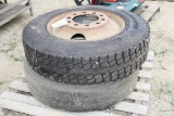 16462-(2) SEMI RIMS AND TIRES