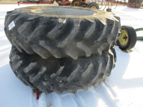 23031-(2) 18.4-38 TIRES & RIMS