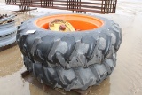 23372-(2) FIRESTONE 14.9-38 TIRES & RIMS