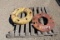 (2) MISMATCHED JOHN DEERE WEIGHTS - (ALL 1 $)