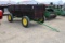 32275-WOODEN WAGON ON JOHN DEERE RUNNING GEAR