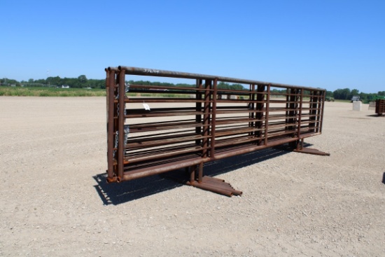 (7) CATTLE PANELS - 24' LONG X 5'6" TALL w/ (1) GATE (SOLD x $)