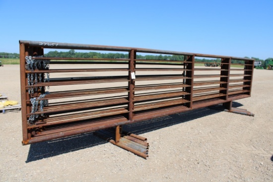(7) CATTLE PANELS - 24' LONG X 5'6" TALL w/ (1) GATE (SOLD x $)