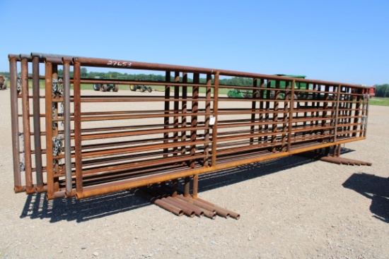 (7) CATTLE PANELS - 24' LONG X 5'6" TALL w/ (1) GATE (SOLD x $)