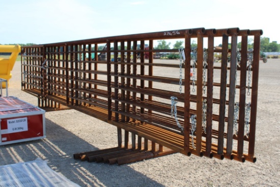 (7) CATTLE PANELS - 24' LONG X 5'6" TALL w/ (1) GATE (SOLD x $)