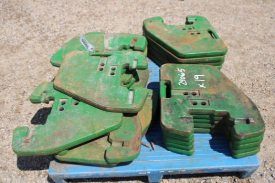 (19) JOHN DEERE SUITCASE WEIGHTS - (SOLD x $)