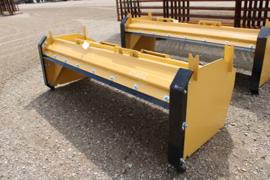 SKIDSTEER SNOW PUSHER - 96" w/ STEEL BLADE