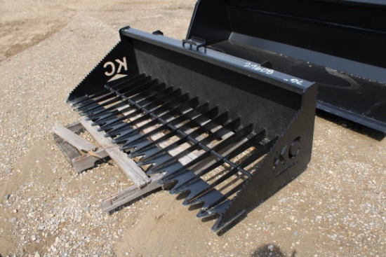SKID STEER SKELETON BUCKET - 76", HOGH SIDE