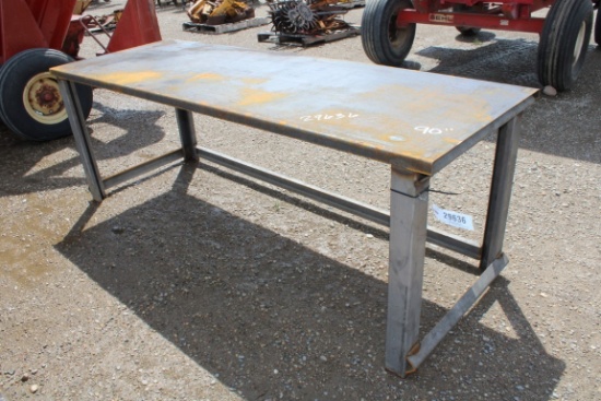 STEEL WORK BENCH - 10GA, 30" x 90"