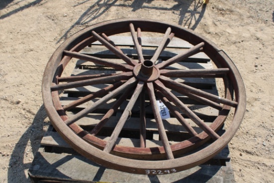 32293-(2) 45" WOODEN SPOKE WHEELS