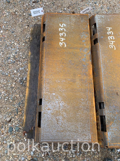 Solid 1/4 Weldable Quick Skid-Steer Plate