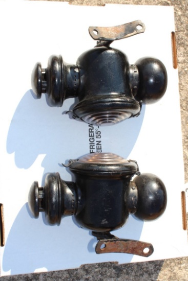 30035 -(2) ANTIQUE HEAD LIGHTS