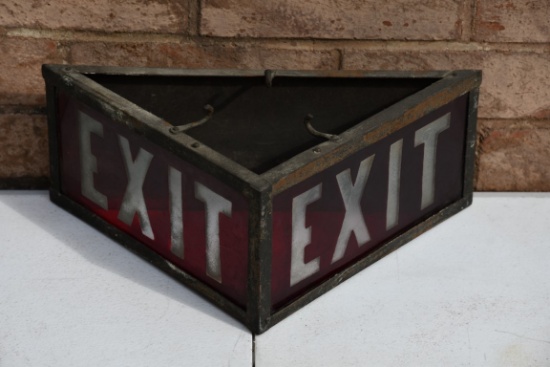 30911- RUBY GLASS EXIT LIGHT