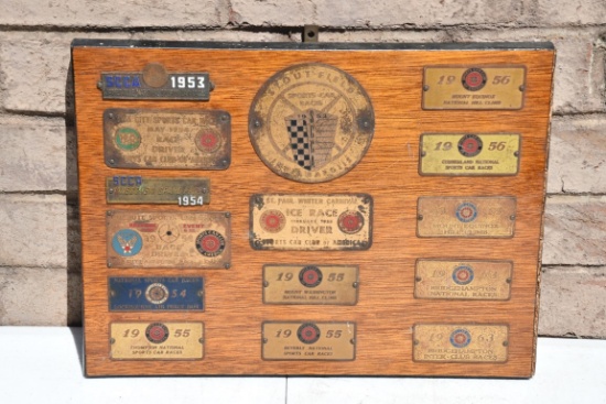 31124- SPORTS CAR CLUB PARTICIPATION PLAQUES FROM 1953-1963