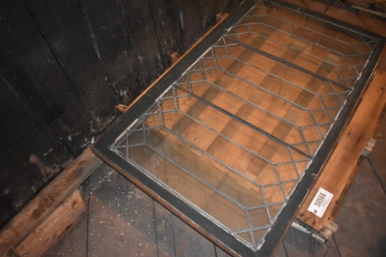30566- (2) VERY DECORATIVE GLASS WINDOWS