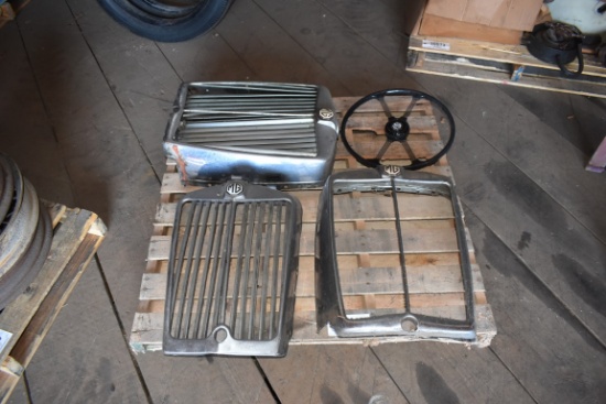 30612- (3) MG GRILLES & (1) STEERING WHEEL