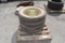 30338- (4) 7.0/7.5-19 LESTER TIRES ON SPOKE RIMS, NICE CONDITION