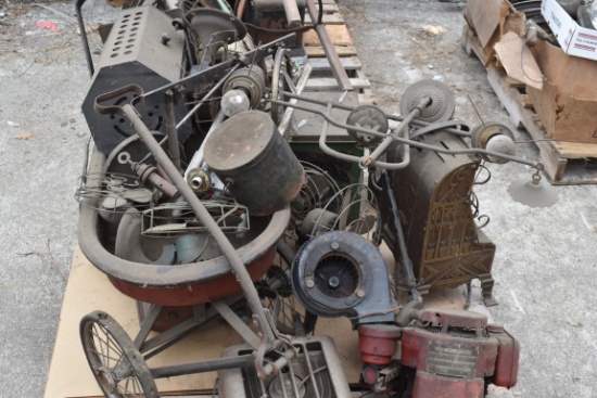 30276- WAGON, FANS, ENGINE, GREASE CAN & MISC.
