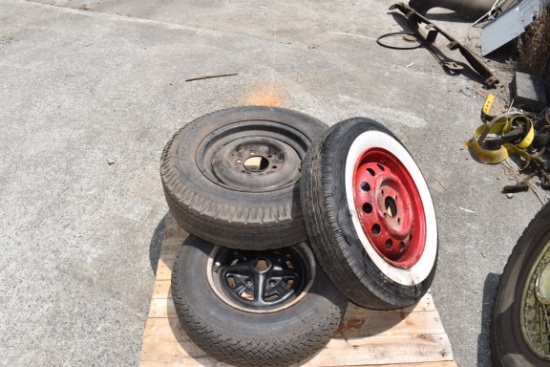 30397- (4) MISC. TIRES w/ RIMS